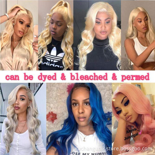 Uniky Wholesale 613 HD Full Lace Wig Human Hair,Cheap Blonde 613 transparent Lace Frontal Wig,13x4 13x6 Virgin Lace Front Wig
